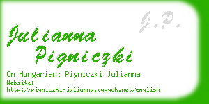julianna pigniczki business card